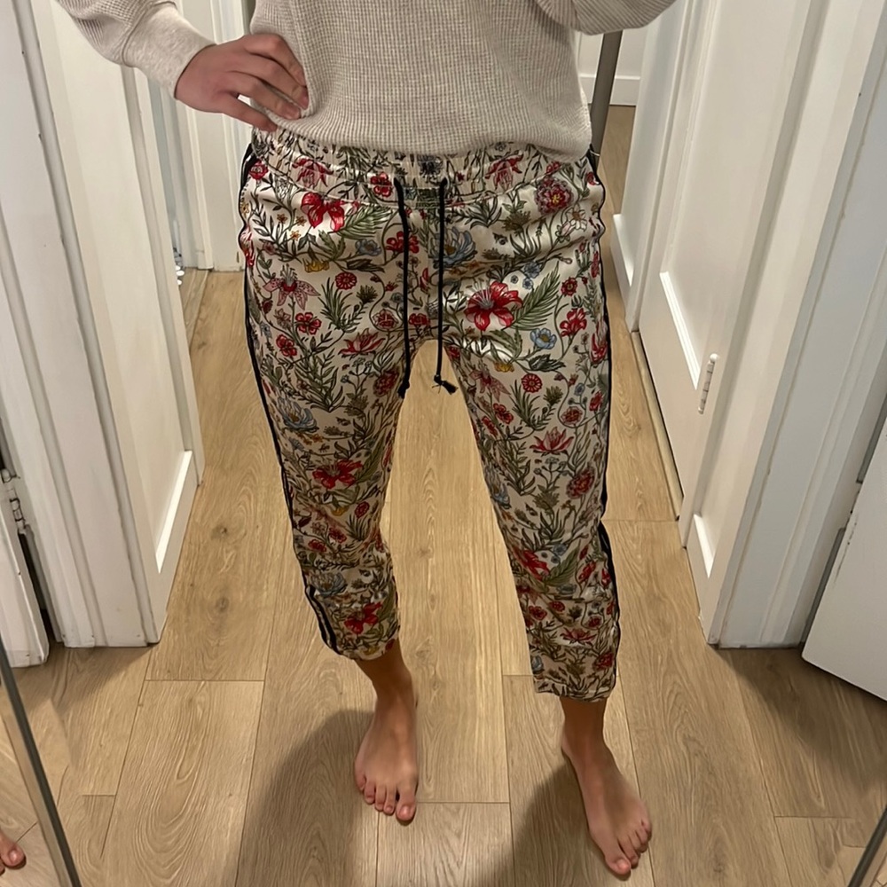 Mother satin track pants